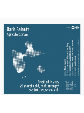 Spiritori Marie-Galante 2022 – 23 mois, Cask Strength 59,7%