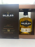 HIGHLANDS SCOTLAND WHISKEY SINGLE MALT BALBLAIR 18 YEARS OLD 46% 70CL