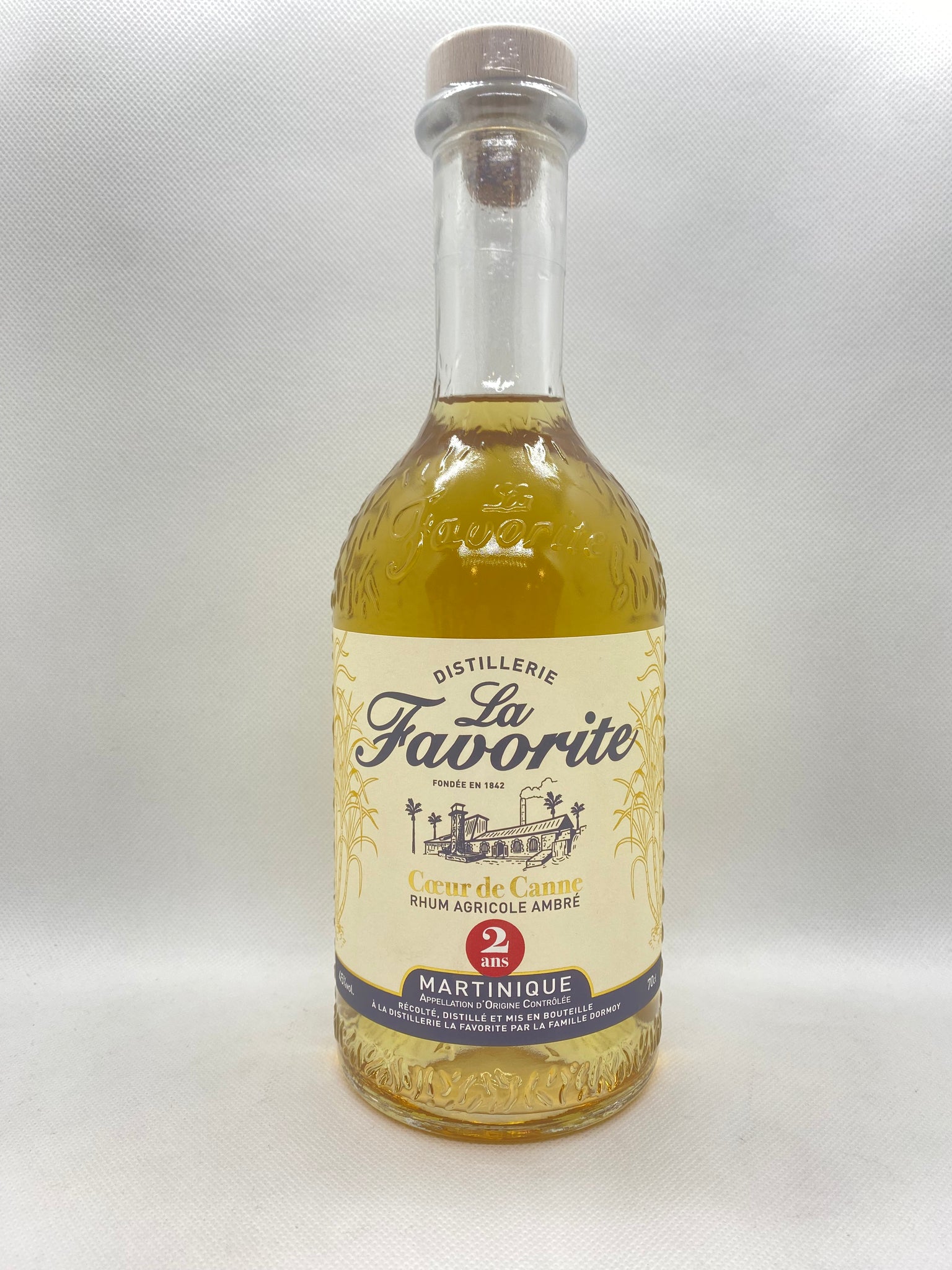 RUM MARTINIQUE LA FAVORITE HEART OF CANNE AMBER 2 YEARS 45% 70CL