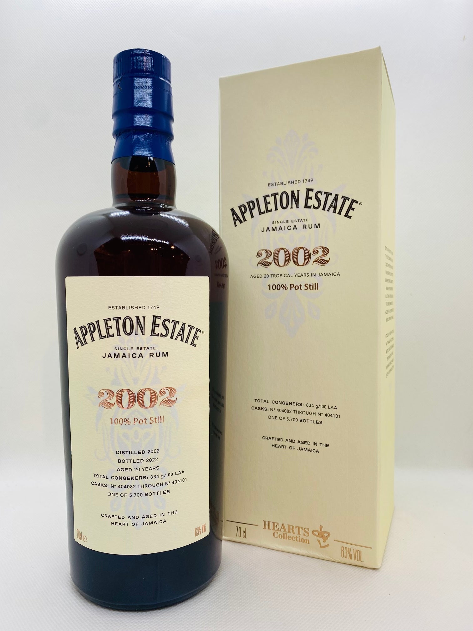 RUM APPLETON ESTATE HEARTS COLLECTION 2002 63° 70 CL
